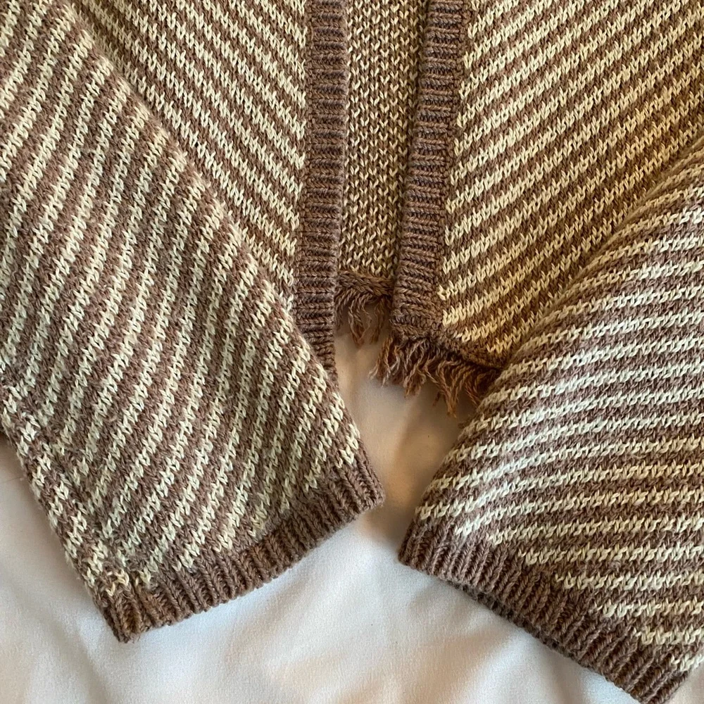 bp mauve purple and cream open front sweater - Picture 5 of 6